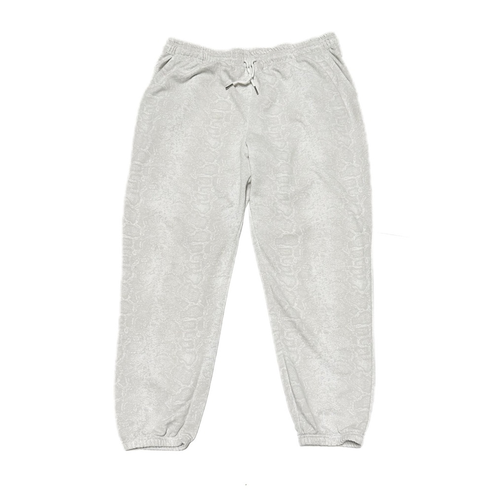 Halston Heritage Greige Python Print Joggers Soft… - image 1